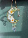 Moonlit Bloom - White Florals and Bee Charm