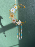 Moonlit Bloom Suncatcher - Butterfly Accent