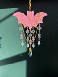 Baddie Bat Suncatcher - Pink and Gold