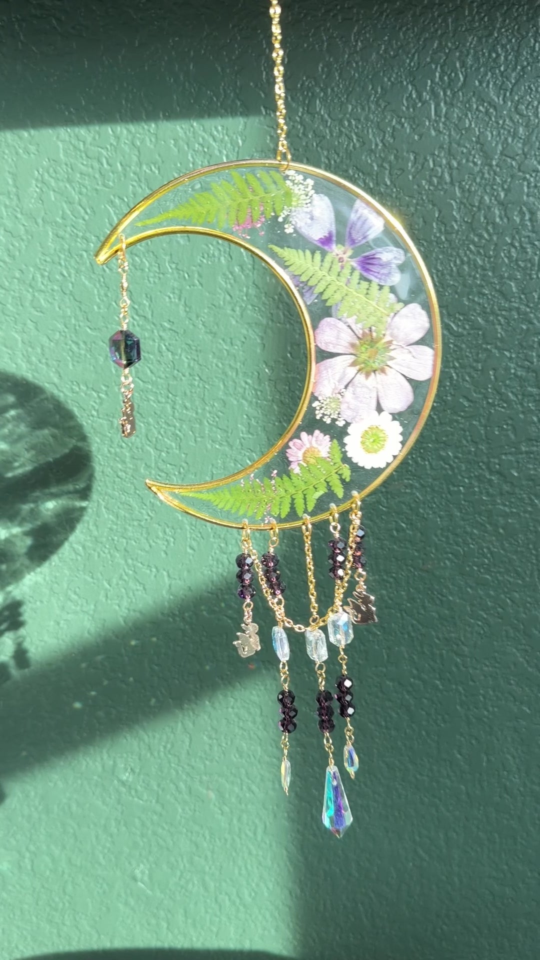 Moonlit Bloom Suncatcher - Dragon Charms