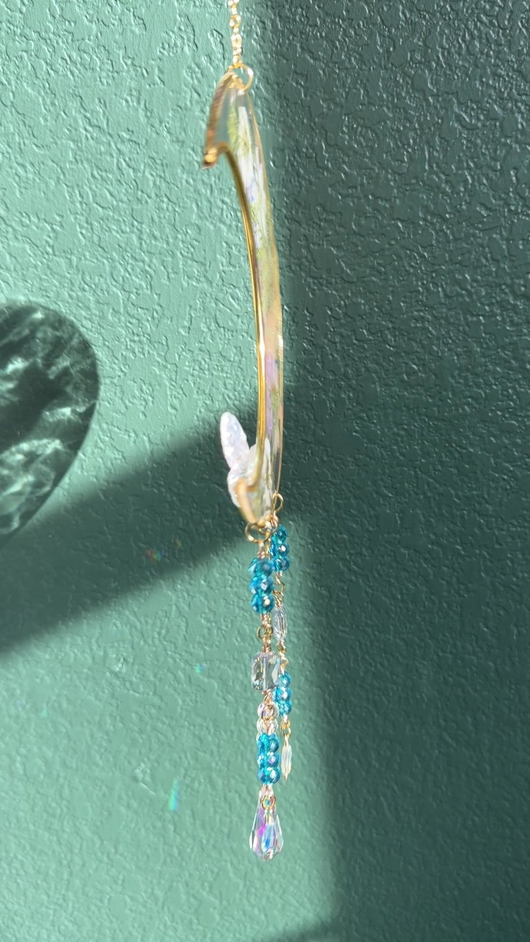 Moonlit Bloom Suncatcher - Butterfly Accent
